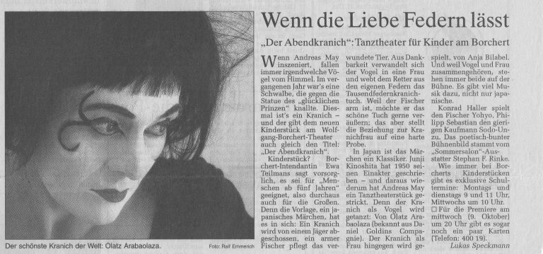 Olatz Arabaolaza in "Der Abendkranich"